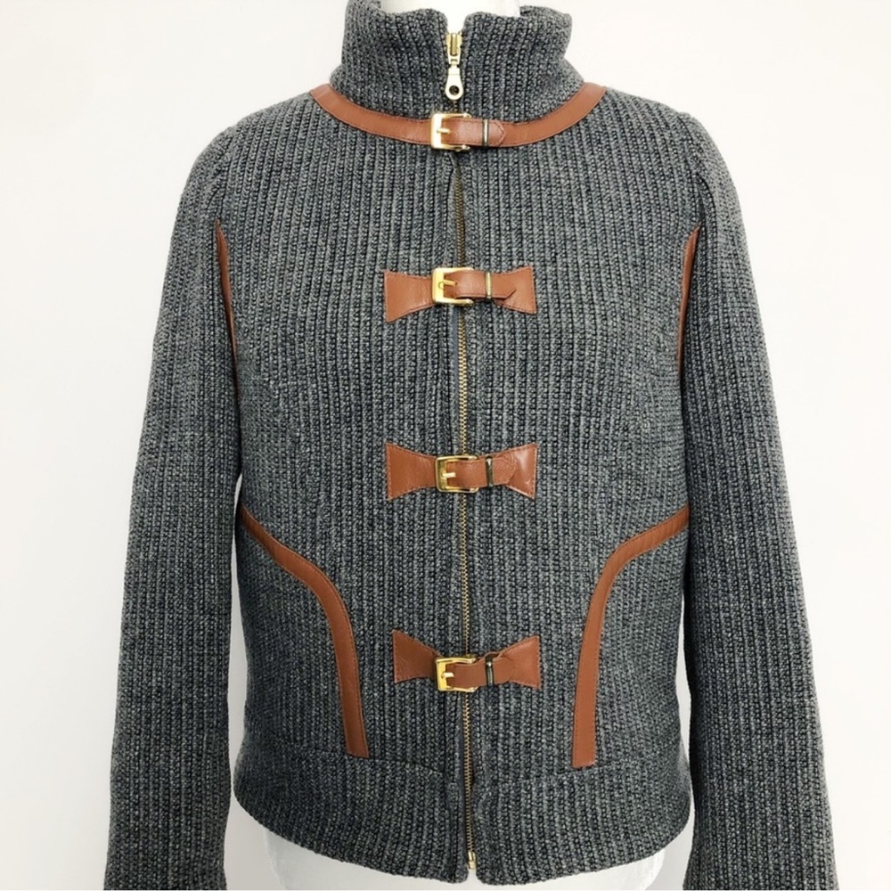 Beautiful Smythe wool jacket with leather accents
